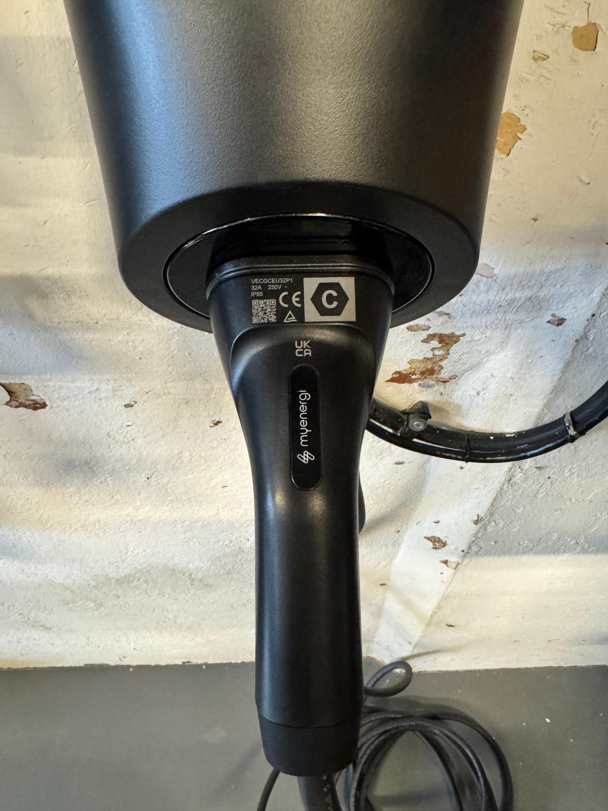 MyEnergi Zappi charger connector detail